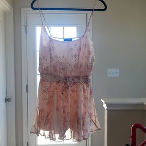 TRIXXI pink floral Romper-M